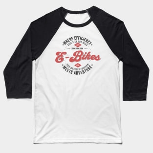 E Bike Adventure Baseball T-Shirt